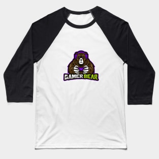 Gamer Bear Baseball T-Shirt